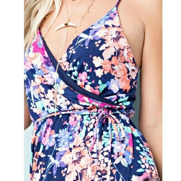 Floral Maxi Wrap Dress - Picture 3 of 4